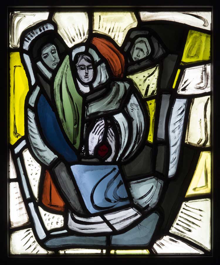 Evie Hone. Stained glass: Resurrection, c1954. © Geraldine Hone, Kate Hone and the FNCI. Photo © National Gallery of Ireland.