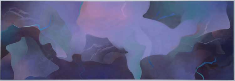Gavin Jantjes. Untitled from The Sharjah Series, 2022. Acrylic on canvas, 200 × 600 cm. Courtesy the artist. Image courtesy the artist. © Gavin Jantjes, licensed by DACS.