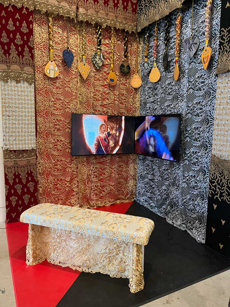 Aqsa Arif, installation view, Jerwood Survey III, Southwark Park Galleries, London. Photo: Veronica Simpson.