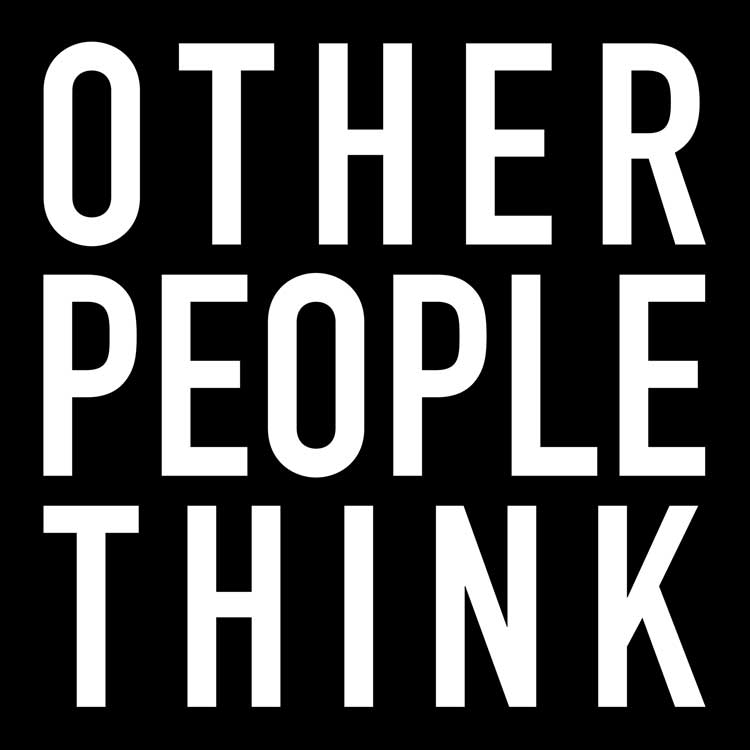 Alfredo Jaar. Other People Think, 2012. Lightbox with black and white transparency, 20 x 20 x 5 in (50.8 x 50.8 x 12.7 cm). © Alfredo Jaar. Courtesy Galerie Lelong & Co. and the artist, New York.