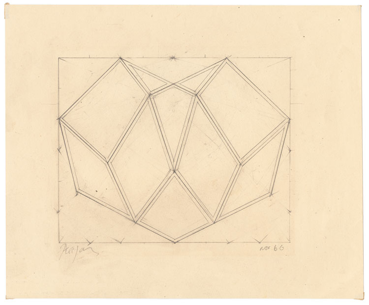 Tess Jaray: Thinking on Paper. Drawings from 1960-2000. Image courtesy the artist.