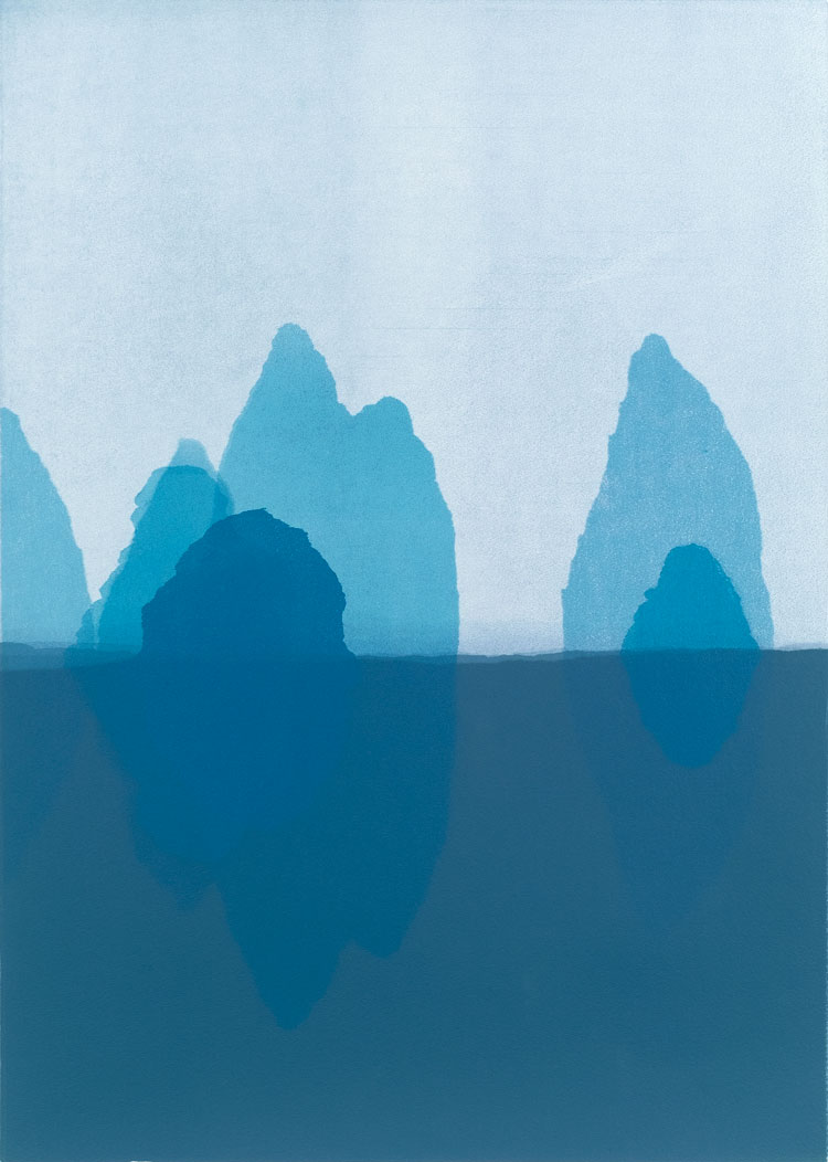 Matt Jukes. How Long, 2019. Monoprint on 300 gsm hahnemuhle, 73 x 53 cm. Photo © Matt Jukes.