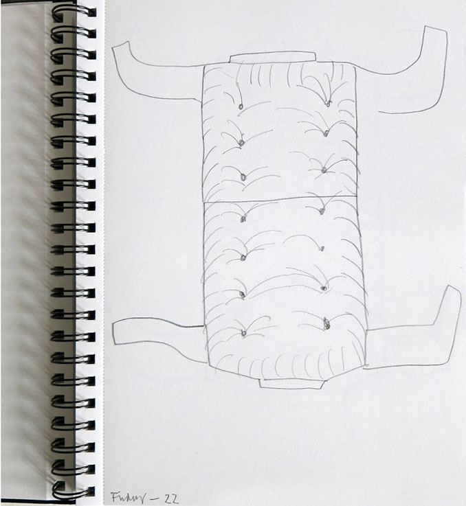 Clare Jarrett. Sketchbook page, 2016. A4.