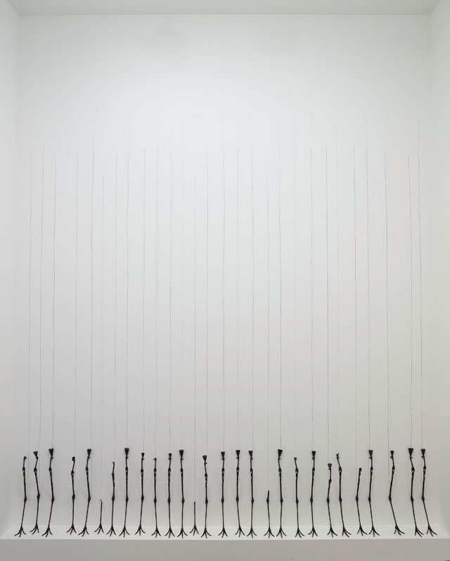 Michael Joo. DRWN, Carunculatus (28), 2015. Graphite impregnated urethane,
dimensions variable. Courtesy the artist and Blain Southern. Photograph: Peter Mallet.
