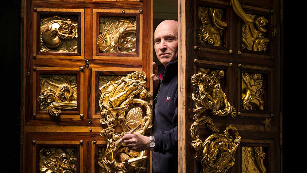 Andrew Kinghorn, Madonna. Bronze, wood, steel 2.5 x 1.7 x 1.2m. Photo: James Glossop.