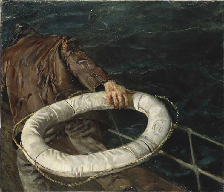 Christian Krohg. Man Overboard, 1906. Oil on canvas, 120 × 140 cm. Stockholm, Nationalmuseum. Photo: © Nationalmuseum.