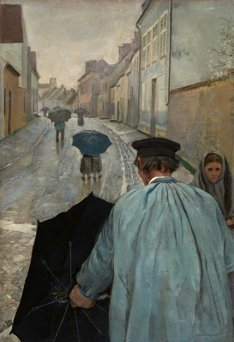 Christian Krohg. Village street in Grez, 1882. Oil on canvas, 102 x 72 cm. Bergen, Kode Bergen Art Museum. Photo: © Fosse, Dag / Kode.