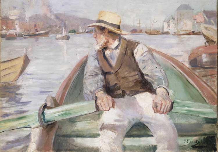 Christian Krohg. Look Ahead, Bergen Harbour, 1884. Oil on canvas, 62.5 x 86 cm. Oslo National Museum. Photo: © Nasjonalmuseet / Jacques Lathion.
