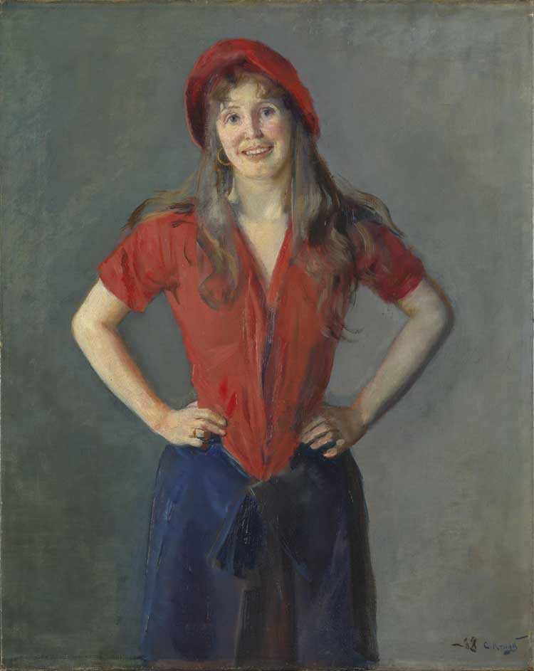 Christian Krohg. Portrait of the painter Oda Krohg, 1888. Oil on canvas, 86,4 x 68.8 cm. Oslo National Museum. Photo: © Nasjonalmuseet / Børre Høstland.