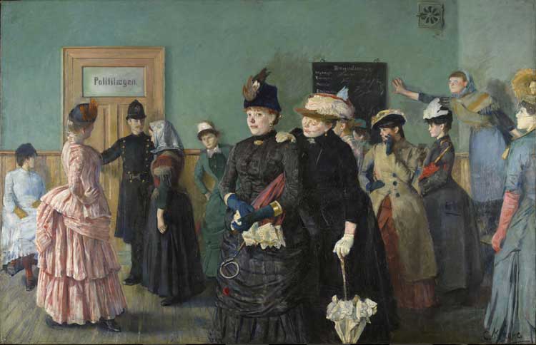 Christian Krohg. Albertine in the Police Doctor’s Waiting-Room, 1885-87. Oil on canvas, 210 x 325,4 cm. Oslo National Museum. Photo: © Nasjonalmuseet / Børre Høstland.
