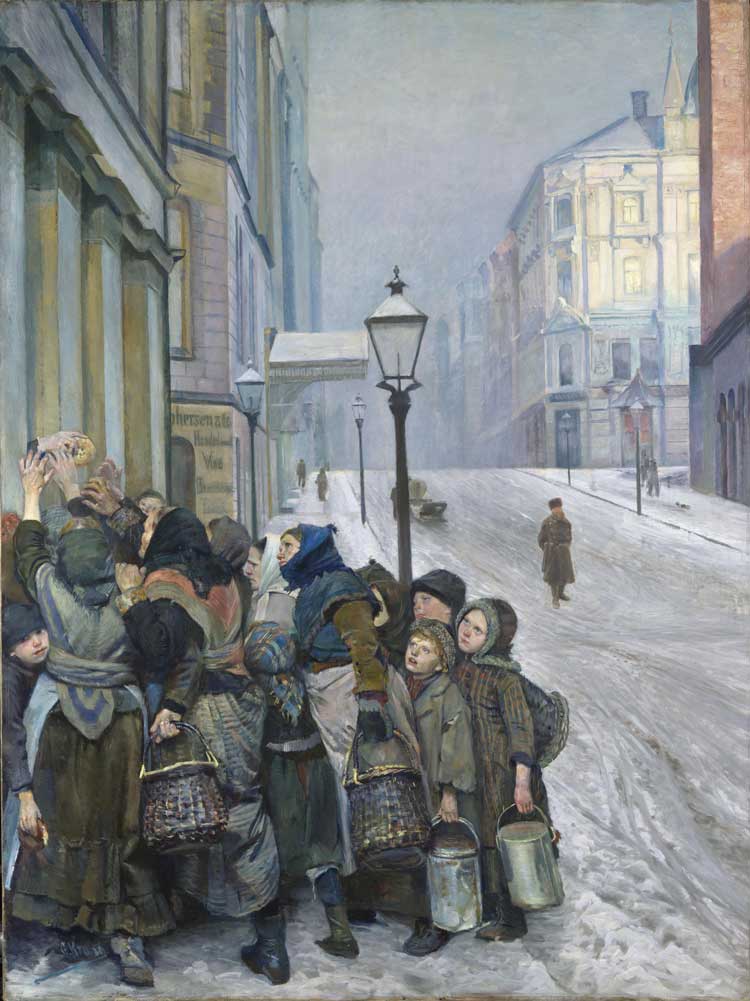 Christian Krohg. La Lutte pour l’existence, 1889. Oil on canvas, 300.7 x 226.2 cm. Oslo National Museum. Photo: © Nasjonalmuseet / Børre Høstland.