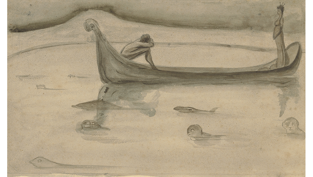 Alfred Kubin. Sadness, after 1900. Ink on paper, 20.5 x 34.6 cm, The Albertina Museum, Vienna © Eberhard Spangenberg, München / Bildrecht, Vienna 2024.
