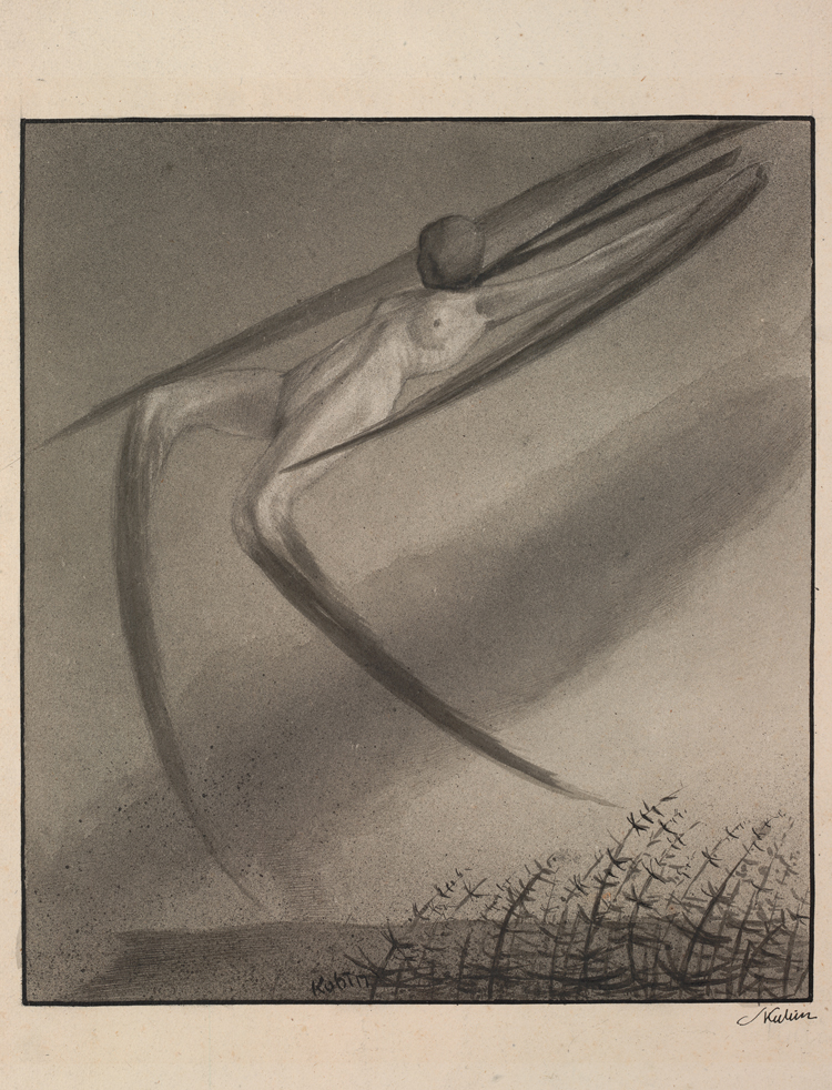 Alfred Kubin. A Dream Visits Us Every Night, ca 1902/03. Ink on paper, 26.3 x 23.5 cm, The Albertina Museum, Vienna © Eberhard Spangenberg, München / Bildrecht, Vienna 2024.