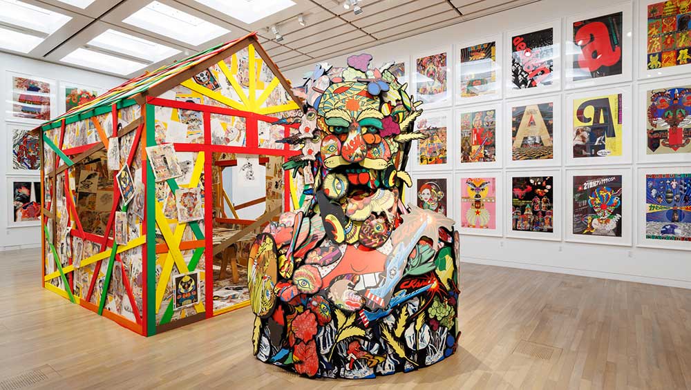 Keiichi Tanaami, Labyrinth of Arcimboldo, 2024. Installation view. © Keiichi Tanaami, courtesy of Nanzuka.