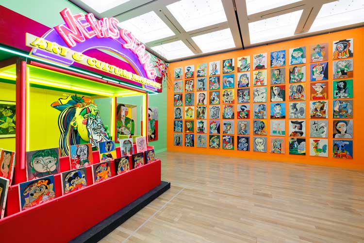 Keiichi Tanaami, Pleasure of Picasso – Mother and Child Series, 2020-23. Installation view. © Keiichi Tanaami, Courtesy of Nanzuka.