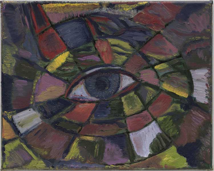 Behrang Karimi. Caleidos, 2022. Oil on canvas, 24 x 30 cm (9 1/2 x 11 3/4 in). © Behrang Karimi, courtesy Maureen Paley, London. Photo: Mark Blower.