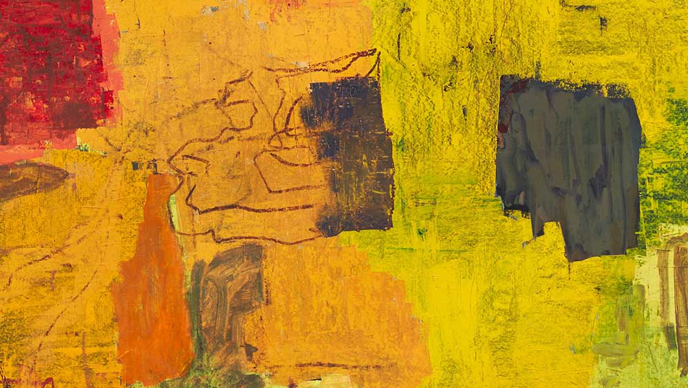 Per Kirkeby. Untitled, 1995. Oil on canvas, 78 3/4 x 86 1/2 in (200 x 220 cm). Image courtesy Michael Werner Gallery, New York and London.