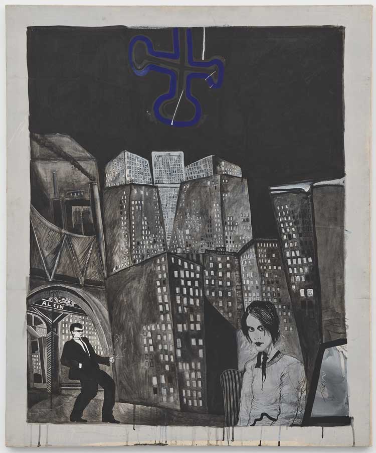 Karlo Kacharava, Perversion of Kings, 1993. Oil on canvas, 120 x 100 cm. © The Estate of Karlo Kacharava. Courtesy: The Estate of Karlo Kacharava, Tbilisi, Georgia and Modern Art, London. Photo: Robert Glowacki. 