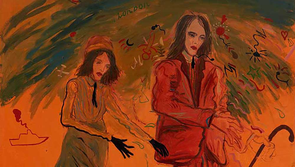 Karlo Kacharava, English Romanticism, 1992. Oil on canvas, 100 x 100 cm. © The Estate of Karlo Kacharava. Courtesy: The Estate of Karlo Kacharava, Tbilisi, Georgia and Modern Art, London. Photo: Robert Glowacki. 