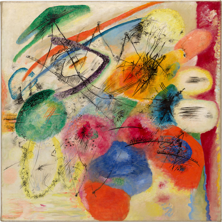Vasily Kandinsky. Black Lines (Schwarze Linien), December 1913. Oil on canvas, 130.5 × 131.1 cm. Solomon R. Guggenheim Museum, New York, Solomon R. Guggenheim Founding Collection, By gift 37.241. © Vasily Kandinsky, VEGAP, Bilbao, 2020.