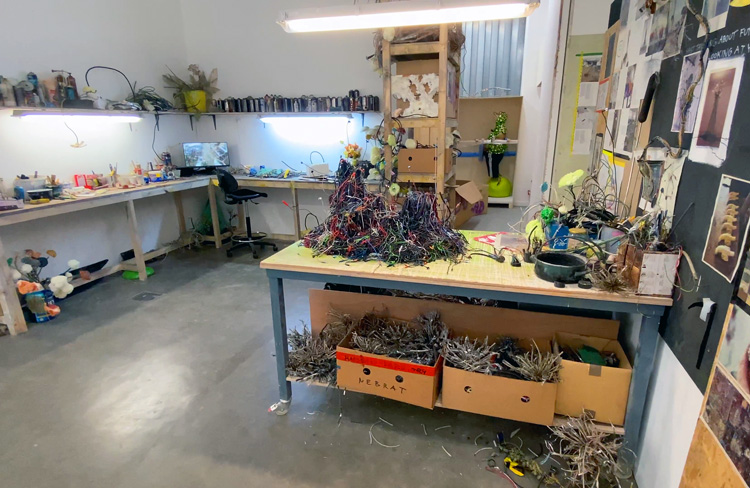 Krištof Kintera. Postnaturalia Laboratory, 2016–17. Mixed media. Installation view, The End of Fun!, Ikon, Birmingham, 2020. Photo: Martin Kennedy.