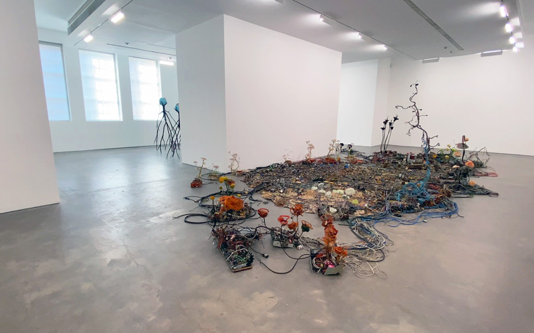 Krištof Kintera. Postnaturalia, 2016–17. Mixed media. Installation view, The End of Fun!, Ikon, Birmingham, 2020. Photo: Martin Kennedy.