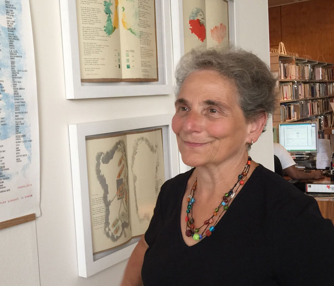 Mary Kuper at her exhibition Language Shift.