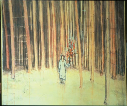 Anselm Kiefer. Mann im Wald (Man in the Forest) 1971. Oil on canvas, 68 1/2 x 74 3/8 in (174 x 189 cm).