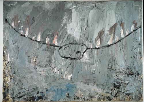 Anselm Kiefer. Palette 1981. Oil and mixed media on canvas, 114 x 157 1/2 in (290 x 400 cm).