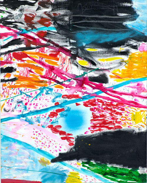 Ken Done. The attack II, 2011. Oil, acrylic and oil crayon on canvas, 152 x 122 cm. Copyright/courtesy of Ken Done.