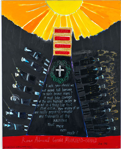 Ken Done. The funeral, 2011. Oil and acrylic on canvas, 152 x 122 cm. Copyright/courtesy of Ken Done.