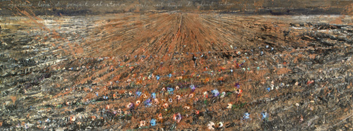 Anselm Kiefer. Aperiatur Terra et Germinet Salvatorem 2005-06. Oil, acrylic, emulsion and shellac on canvas 110 1/4 x 299 3/16 in. (280 x 760 cm) © the artist Photo: Todd-White Art Photography Courtesy Jay Jopling/ White Cube (London).