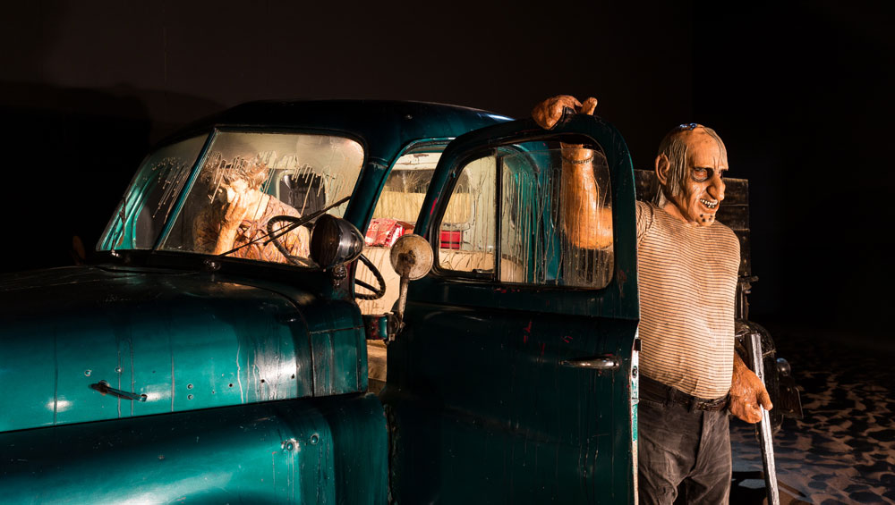 Edward & Nancy Reddin Kienholz. The Bear Chair, 1991. Installation view, Fondazione Prada, Milano. Photograph: Delfino Sisto Legnani Studio. Courtesy Fondazione Prada.