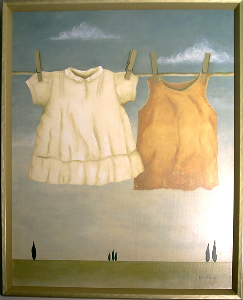 Kim Thomas. Baby Clothes. 24 x 30. Acrylic.