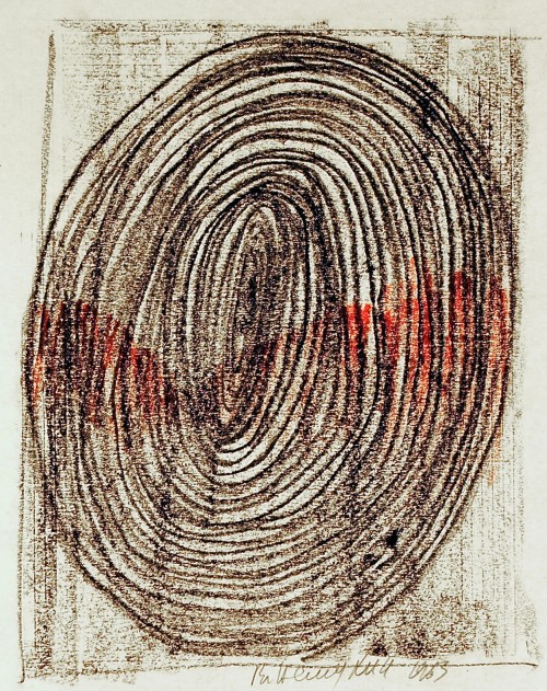 Vladimir Nemukhin. Untitled, 1963. Crayon on paper, 10-3/4 x 11-3/4 in. Courtesy of the Kolodzei Art Foundation.