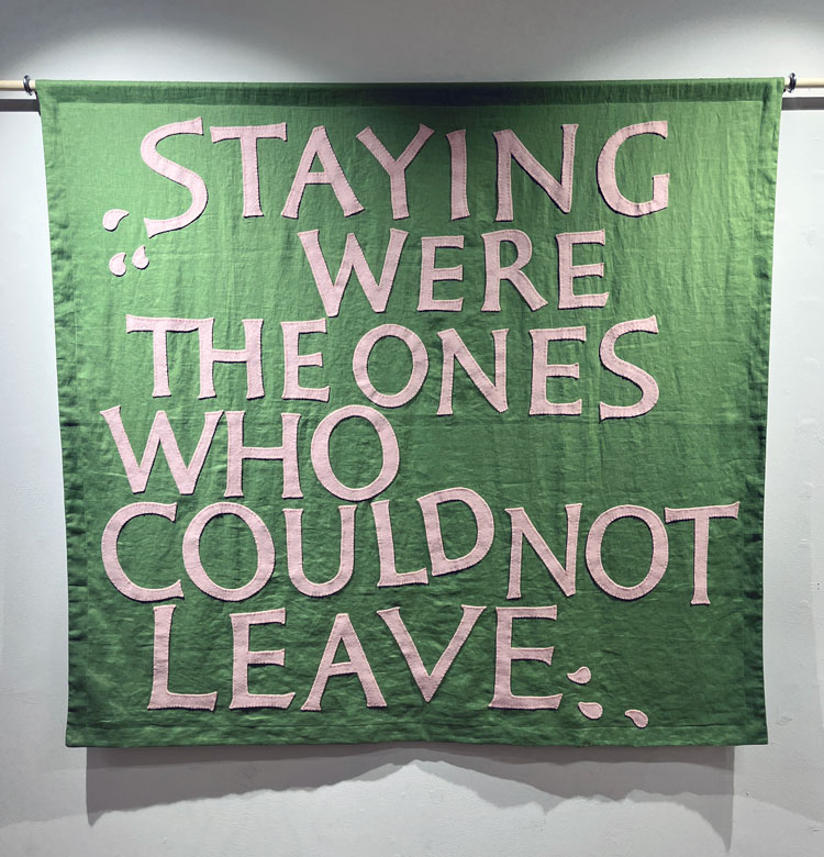 Bettina Furnée, Staying, Leaving, 2021. Installation view, Leaving Were The Ones Who Could Not Stay, Broadway Gallery, September 2025. Photo: Anna McNay.