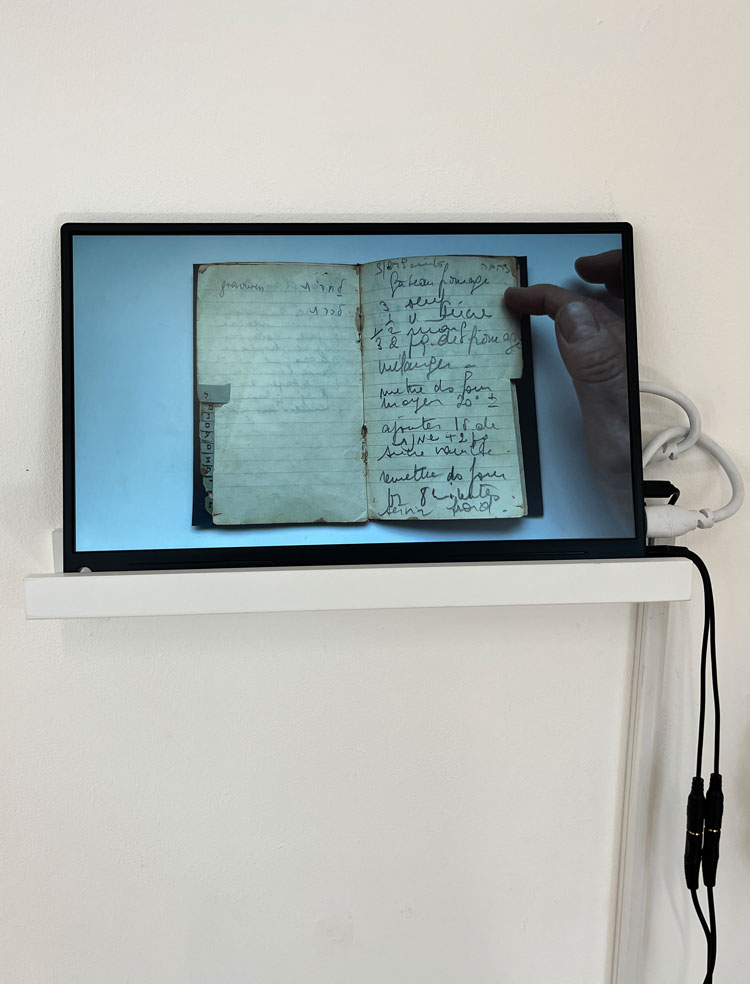 Idit Elia Nathan, Eva Learns Hebrew, 2025. Installation view, Leaving Were The Ones Who Could Not Stay, Broadway Gallery, September 2025. Photo: Anna McNay.