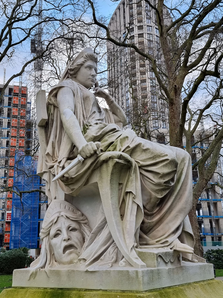 Sarah Siddons White by Léon-Joseph Chavalliaudt, 1897. Marble. Paddington Green. Photo: Juliet Rix.