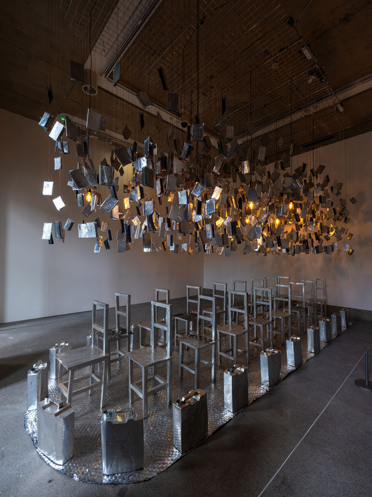 Odur Ronald, Muly'Ato Limu - All in One Boat, 2025. Liverpool Biennial 2025 at Bluecoat. Photo: Mark McNulty.