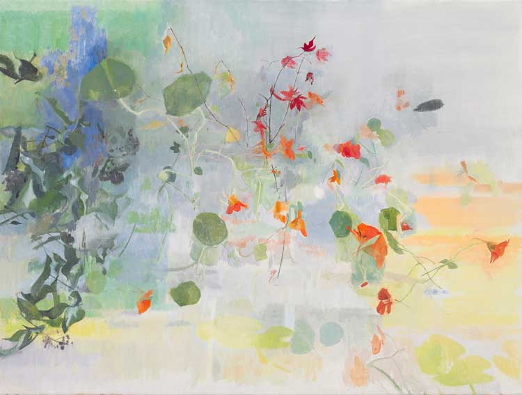 Charlotte Verity, Glance, 2021. Oil on canvas, 90 x 120.5 cm (35 3⁄8 x 47 1⁄2 in). © Charlotte Verity, all rights reserved DACS 2024. Courtesy albertz benda, New York.