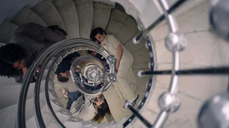 In the Dark, We Play, 2025. Video still by Martynas Norvaišas, commissioned by the Jencks Foundation at The Cosmic House.
