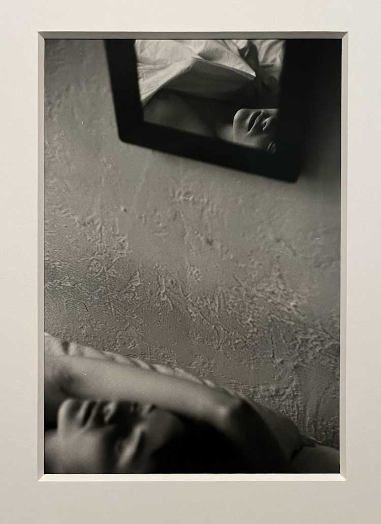 Saul Leiter, Lanesville, 1958. Gelatin silver print, printed 1970s. Installation view, Saul Leiter: An Unfinished World, MK Gallery, Milton Keynes, 2024. Photo: Veronica Simpson.
