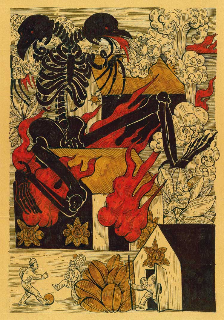 Ave Libertatemaveamor, Beast, 2022. Paper, liner, marker, 21 x 29.7 cm. © the Artist.