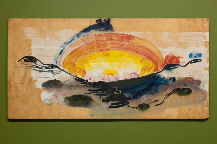 Bill Lynch. Four Corners Sunset, 1994. Installation view, The Exile of Dionysus, Brighton CCA, 2022. Photo: Rob Harris.
