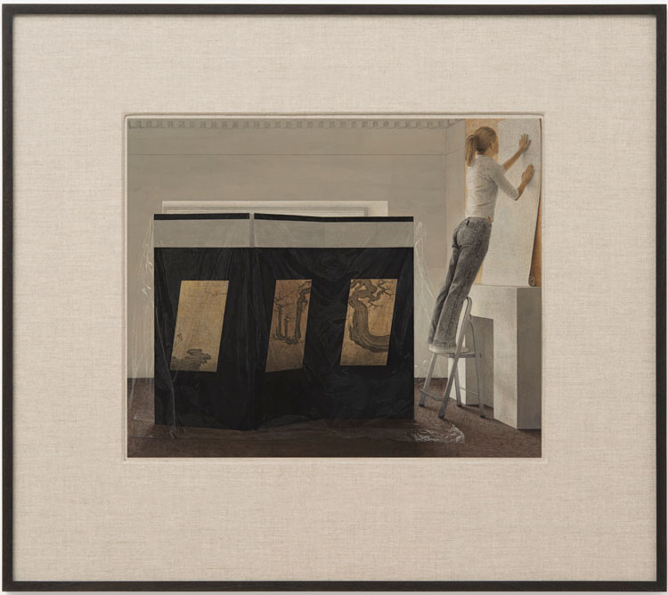 Graham Little, Untitled (Ladder), 2020. Gouache on paper, 38.9 x 47.1 cm (15 1/4 x 18 1/2 in). Courtesy: Alison Jacques, London © Graham Little.