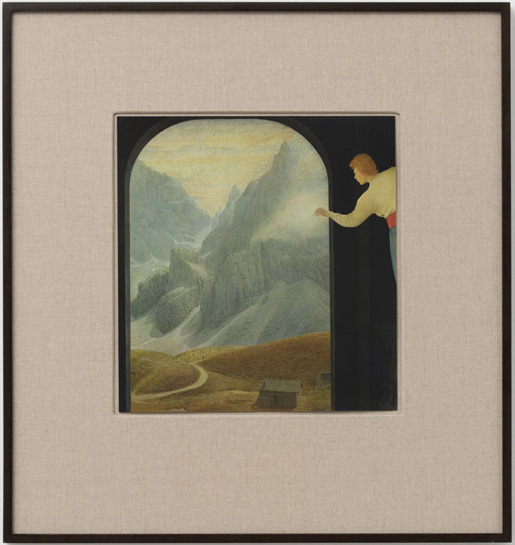 Graham Little, Untitled (Mountain), 2021. Gouache on paper, 36.5 x 34.6 cm (14 3/8 x 13 5/8 in). Courtesy: Alison Jacques, London © Graham Little.
