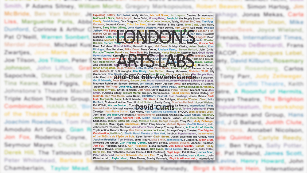 London’s Arts Labs and the 60s Avant-Garde, book cover, designed by David Curtis.