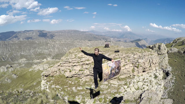 Taus Makhacheva, Tightrope (film still), 2015. Image courtesy the artist.