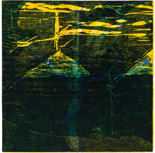 Fabricio Lopez. Untitled, 2013. Woodcut, 40 x 40 cm. © Fabricio Lopez. Photograph: Everton Ballardin.