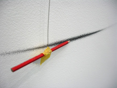 Luis Camnitzer. Portrait of the artist, (detail) 1991/2010. Fan, thread and pencil, dimensions variable. Daros Latinamerica Collection, Zurich.